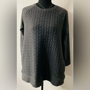 J. Jill Gray Textured Sweatshirt